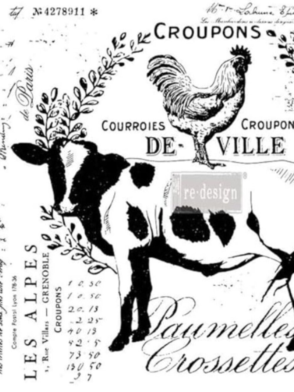 Prima Marketing Redesign Decor Transfers, Farm Delights 22x29